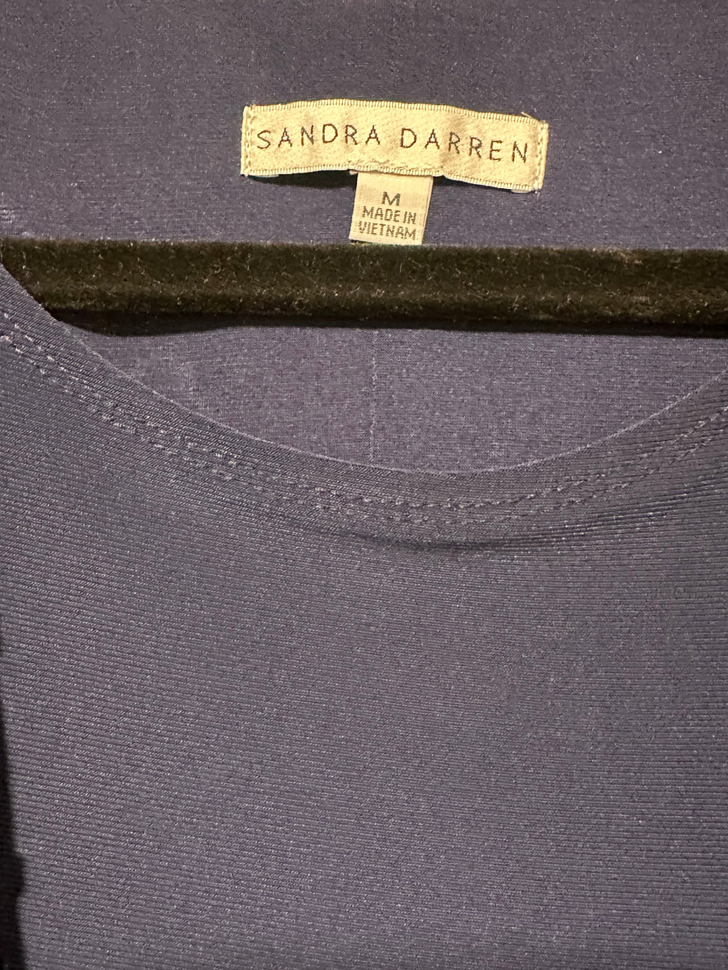 Sandra Darren Navy Chiffon Overlay Shift Dress | Size M | Excellent Pre-Owned