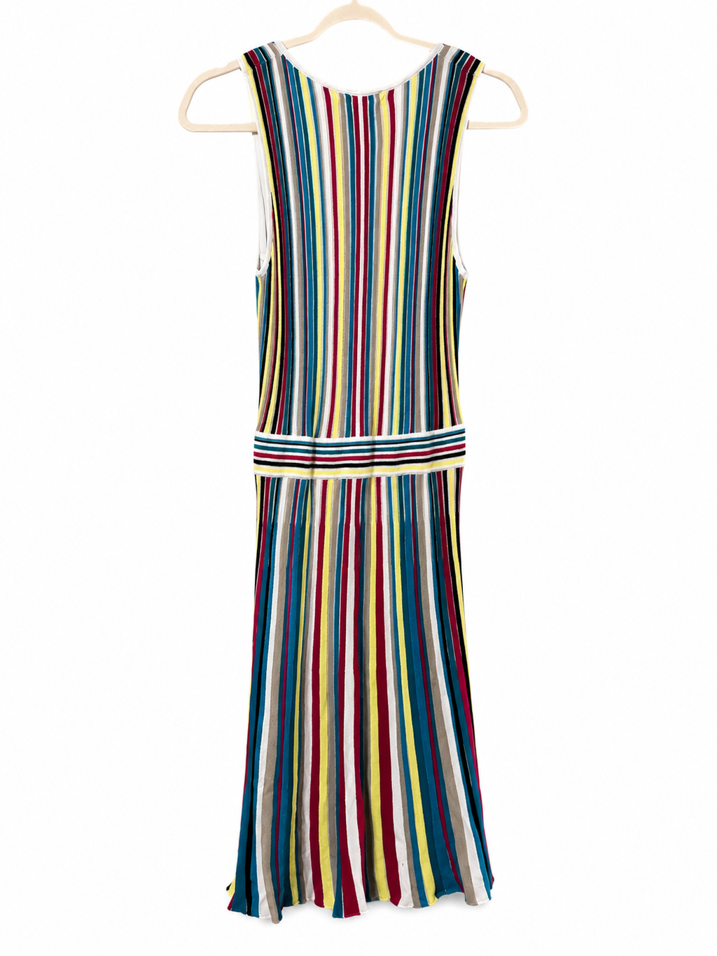 Etcetera Carolina Multicolor Stripe Knit Fit & Flare Dress | Size M | NWT